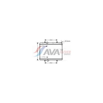 AVA DEUTSCHLAND GMBH Radiateur refroidissement du moteur PE2281 Ava Quality Cooling