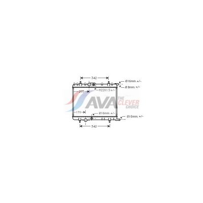 AVA QUALITY COOLING Radiateur refroidissement du moteur PE2300 