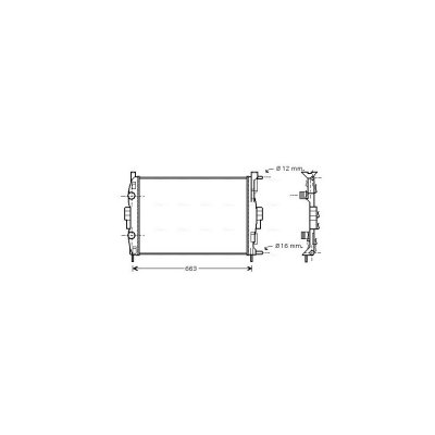 AVA DEUTSCHLAND GMBH Radiateur refroidissement du moteur RT2307 Ava Quality Cooling