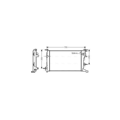 AVA DEUTSCHLAND GMBH Radiateur refroidissement du moteur RT2410 Ava Quality Cooling