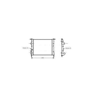 AVA DEUTSCHLAND GMBH Radiateur refroidissement du moteur RTA2197 Ava Quality Cooling