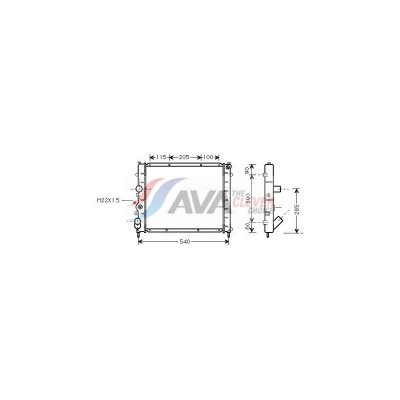 AVA DEUTSCHLAND GMBH Radiateur refroidissement du moteur RTA2215 Ava Quality Cooling
