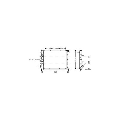 AVA DEUTSCHLAND GMBH Radiateur refroidissement du moteur RTA2231 Ava Quality Cooling