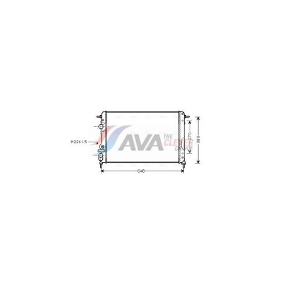 AVA DEUTSCHLAND GMBH Radiateur refroidissement du moteur RTA2266 Ava Quality Cooling