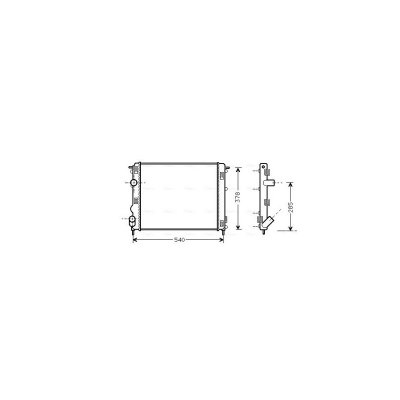 AVA DEUTSCHLAND GMBH Radiateur refroidissement du moteur RTA2270 Ava Quality Cooling