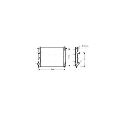 AVA DEUTSCHLAND GMBH Radiateur refroidissement du moteur RTA2272 Ava Quality Cooling