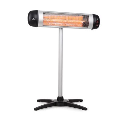 BLUMFELDT Radiateur Rising Sun - 2500 W IP34 r&eacute;glable en hauteur argent