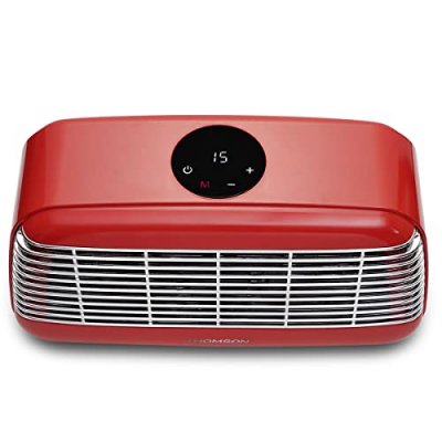 THOMSON Radiateur soufflant Fifty digital - C&eacute;ramique - Rouge - 1500W
