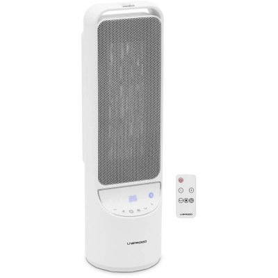 UNIPRODO Radiateur soufflant mural radiant soufflant c&eacute;ramique 1200/2000 w rotatif blanc