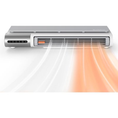 Radiateur soufflant portable 400w chauffage ptc 3 niveaux ventilation minuterie 6h cbhcf516-w 