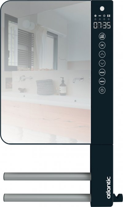 ATLANTIC Radiateur soufflant telia 2 barres et 1 pat&egrave;re et 1 miroir 1800 w 