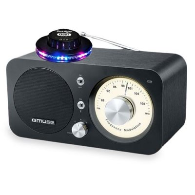 EVIDENCE ACOUSTICS Radio classique Muse M-095BT - bluetooth 5W - BT/AUX/USB - Lumi&egrave;re OVNI