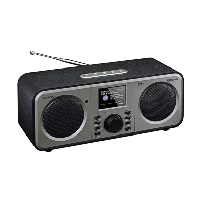 LENCO Radio DAB+/FM st&eacute;r&eacute;o avec Bluetooth&reg;  DAR-030BK Noir-Argent