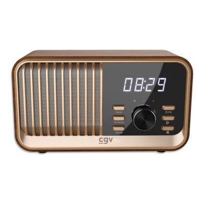 CGV Radio FM portable - CVG - BeBop FM - Bluetooth - Batterie int&eacute;gr&eacute;e - Bois