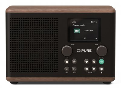 PURE Radio num&eacute;rique -  - Classic H4 - Caf&eacute; Noir/Noyer