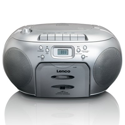 LENCO Radio portable avec Lecteur CD et FM st&eacute;r&eacute;o  SCD-420SI Argent 