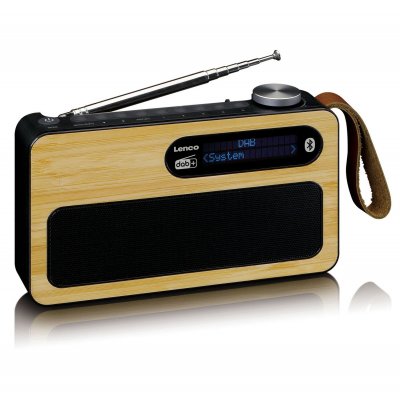 LENCO Radio portable dab+ pdr-040bamboobk noir