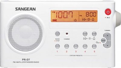 SANGEAN Radio Portable -  - PR-D7 - Num&eacute;rique - 875-108 MHz - 16 W - Blanc