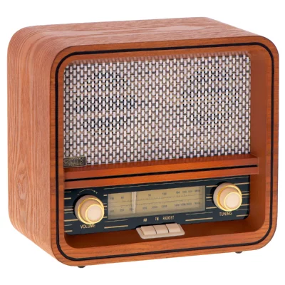 CAMRY Radio r&eacute;tro fm am usb bluetooth marron