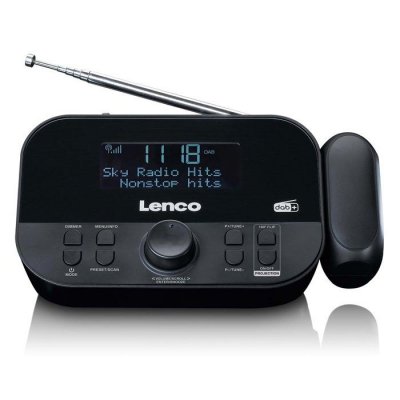 LENCO Radio-r&eacute;veil DAB+/FM avec projection de l'heure  CR-615BK Noir
