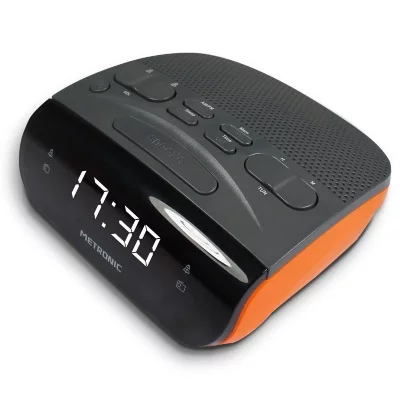 METRONIC Radio r&eacute;veil Duo Colors Double alarme - orange