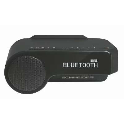 SCHNEIDER Radio Reveil Sc370acl - 20 Places De M&eacute;moires - Afficheur Lcd - Noir