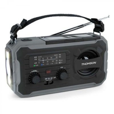 UNISEX Radio solaire durgence - THOMSON - RT280 - FM/AM - Lampe torche - Recharge USB-C