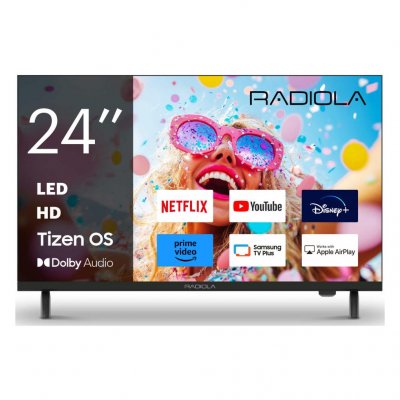 RADIOLA  - RA24A2TV - TV LED HD 24(60cm) - Smart Tizen - 1366 x 768 pix - HDMIx3 - Dolby