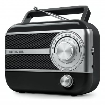 MUSE Radios portables  M-056 Noir & Silver