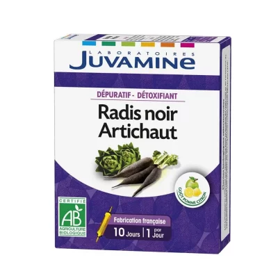 JUVAMINE Radis Noir Artichaut Depuratif Et Detoxifiant 10 Ampoules 