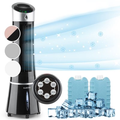 KLARSTEIN Rafra&icirc;chisseur d'Air  5 en 1 180m&sup3;/h 45W Noir / Argent M&eacute;tallis&eacute;
