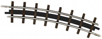 BUSCH Rail courbe (H0f) Voie ferr&eacute;e de campagne 12332 22.5 &deg; 175 mm