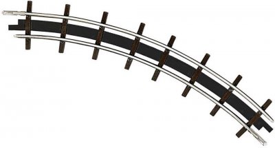 BUSCH Rail courbe (H0f) Voie ferr&eacute;e de campagne  12323 45 &deg; 115 mm