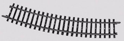 MARKLIN Rail courbe Rayon:424.6 mm 22.5 &deg; M&auml;rklin 2232 10 pc(s)