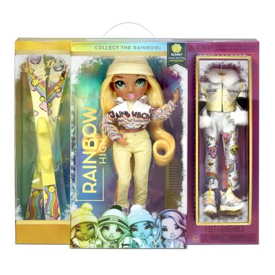 RAINBOW HIGH  Winter Break Poup&eacute;e Mannequin 28m - Sunny Madison - Jaune