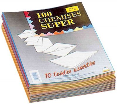 GENERIQUE Rainex Paquet de 100 chemises Super carte 250 grammes 24x32 Assorties