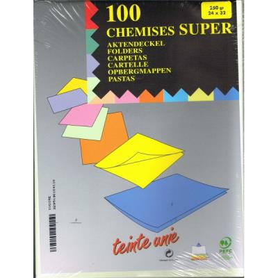 EXACOMPTA Rainex paquet de 100 chemises super carte 250g 24x32 ivoire 411iv