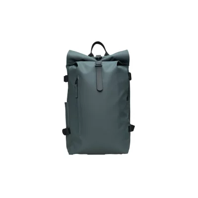 RAINS  - Rolltop Rucksack Large W3 23 - Sac &agrave; dos journ&eacute;e bleu