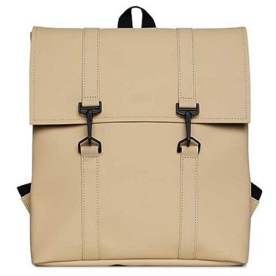 RAINS  Sac &agrave; dos moyen MSN beige avec compartiment pour l'ordinateur pour femme. Couleur: Naturel