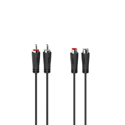 HAMA Rallonge audio, 2 fiches RCA m&acirc;les - 2 fiches RCA fem., 5,0 m - Neuf