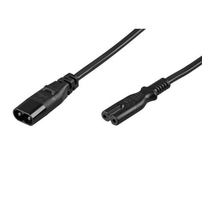 GOOBAY Rallonge C7/C8, 2 m Longueur, Noir