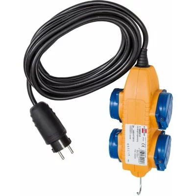 BRENNENSTUHL Rallonge de c&acirc;ble d'alimentation 5. 00 m h07rn-f 3g1. 5 ip44 jaune