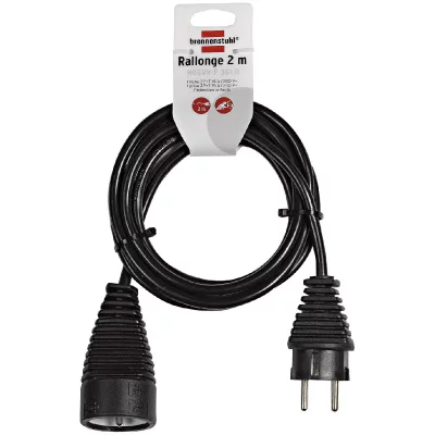 BRENNENSTUHL Rallonge electrique prolongateur IP20 blanc - 2m - H05VV-F 3G1,0