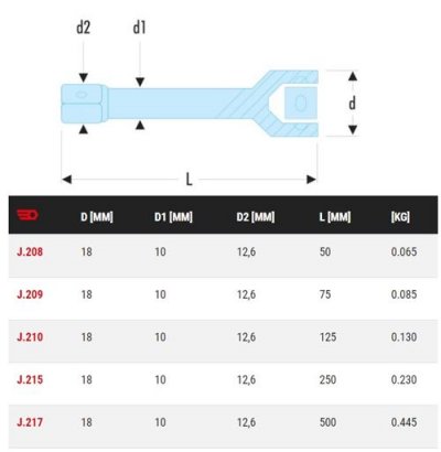 FACOM Rallonges 3/8"" rallonge 3/8"" 125 mm 1 pi&egrave;ce(s) - 