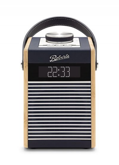 ROBERTS Rambler MIDI Radio-r&eacute;veil r&eacute;tro Portable Dab+/FM/Bluetooth Bleu Marin