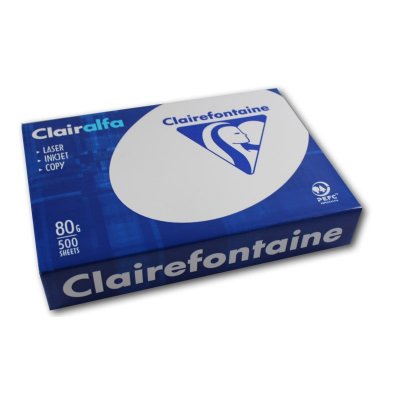 CLAIREFONTAINE Ramette 500 Feuilles blanches A4 CLAIRALFA - 80g