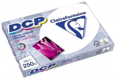 CLAIREFONTAINE Ramette de 125 Feuilles Blanches DCP -  - A4 - 250g