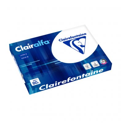 CLAIREFONTAINE Ramette de 500 Feuilles Blanches CLAIRALFA A3 80G
