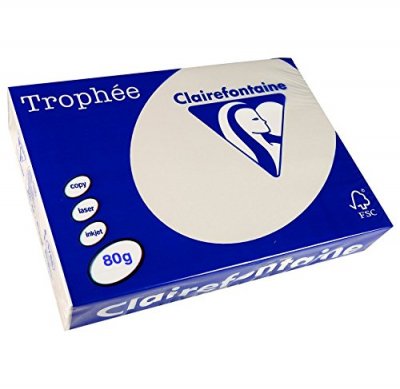 CLAIREFONTAINE Ramette de papier 500 feuilles A4 - CLAIREFONAINE - 80 g - Gris perle