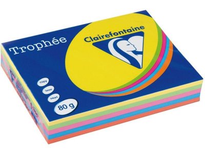 CLAIREFONTAINE Ramette de papier 500 feuilles A4 -  - 80 g - Couleurs intensives